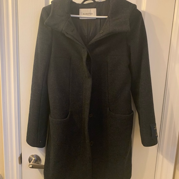 Babaton Wool and Cashmere Coat with Hood - Picture 6 of 9